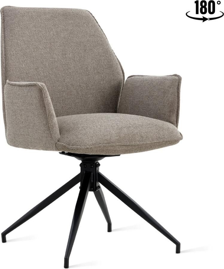 Collectables 2x Jill Eetkamerstoel Linnen Taupe (Set van 2)