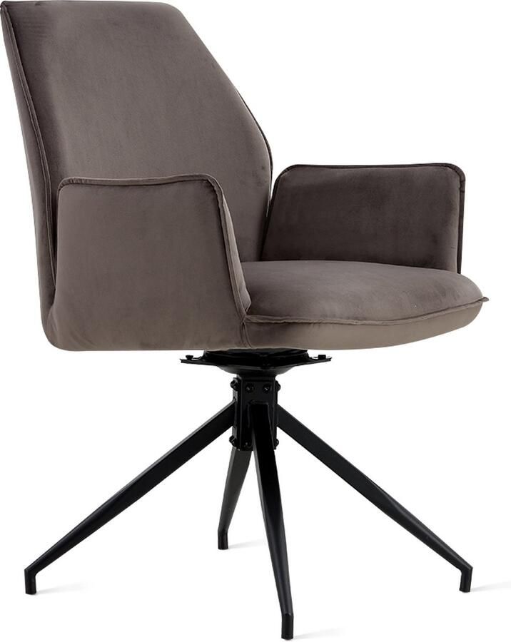 Collectables 2x Jill Eetkamerstoel Velvet Antraciet (Set van 2)