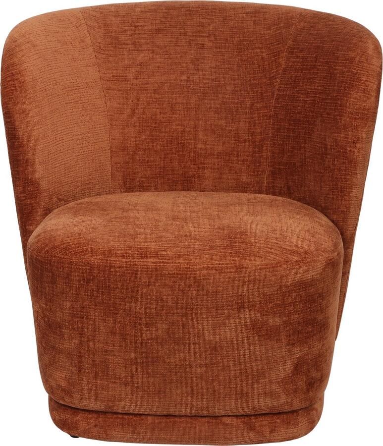 Collectables Fauteuil Claire Roest Stof Koper Comfortabele Fauteuil