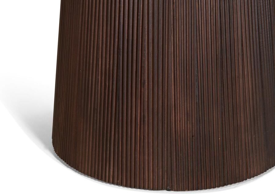 By fonQ Grand Eettafel Donkerbruin Mangohout Ø 150 cm