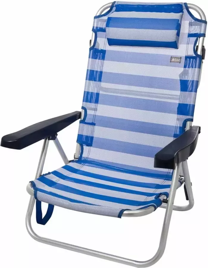 Aktive Klapstoel Multi-position Aluminium 62x48x83 Cm Blauw 62 x 48 x 83 cm - Foto 2