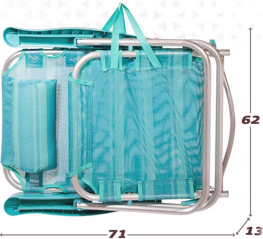 Colorbaby Folding Chair Color Baby Mediterran Turquoise Aluminium White