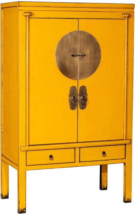 Colours of the Orient Chinese Bruidskast Geel – Sunflower Yellow – Oosterse Kast – Aziatische Kast – Chinese Kast – Handgemaakt in China