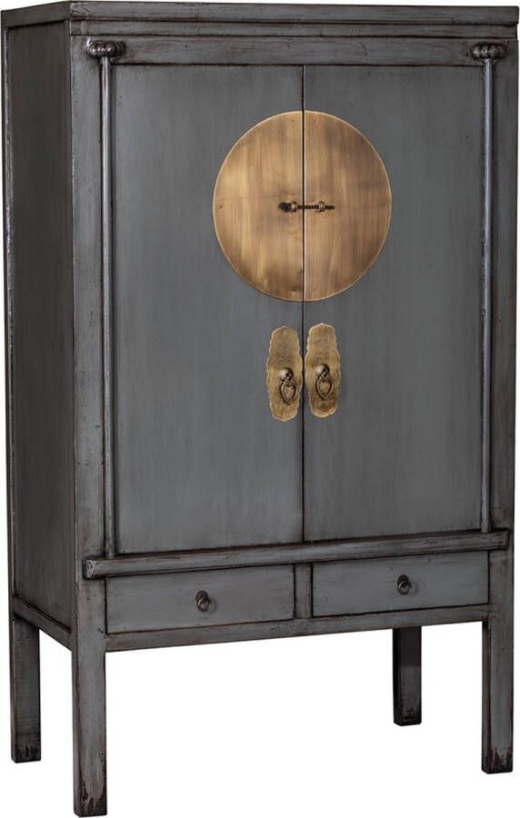 Colours of the Orient Chinese Bruidskast Grijs – Classic Grey – Oosterse Kast – Aziatische Kast – Chinese Kast – Handgemaakt in China