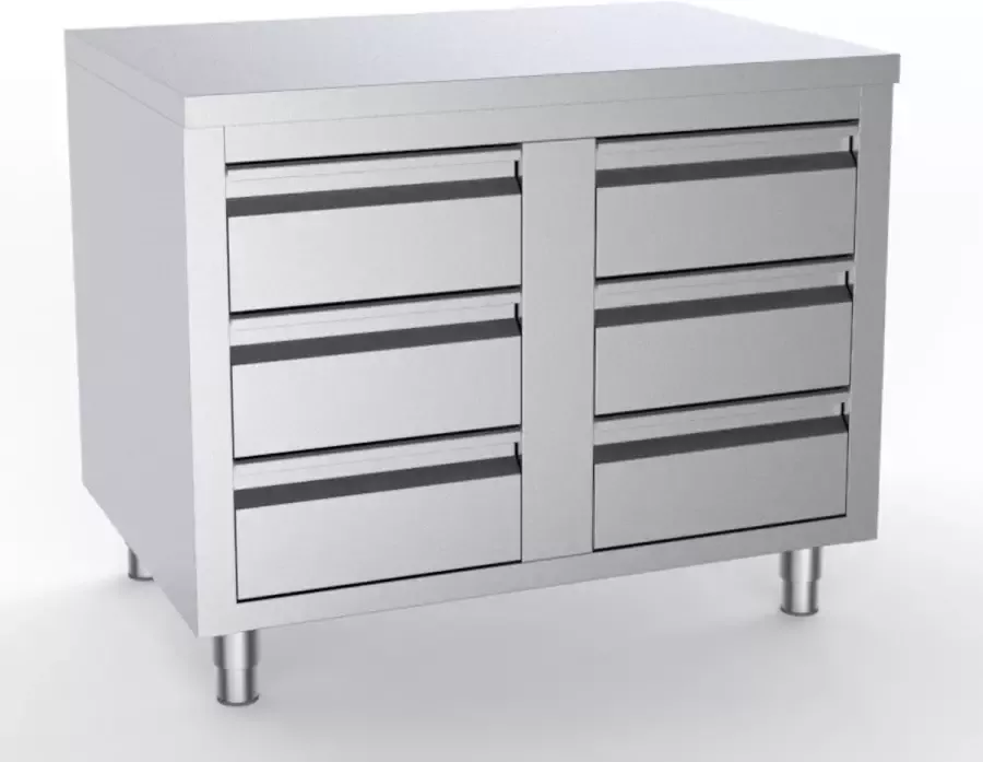Combisteel 700 WERKTAFEL MET 6 LADEN 1000 7333.0284
