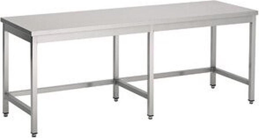 Combisteel Werktafel open onderstel 240cm RVS 7812.0165