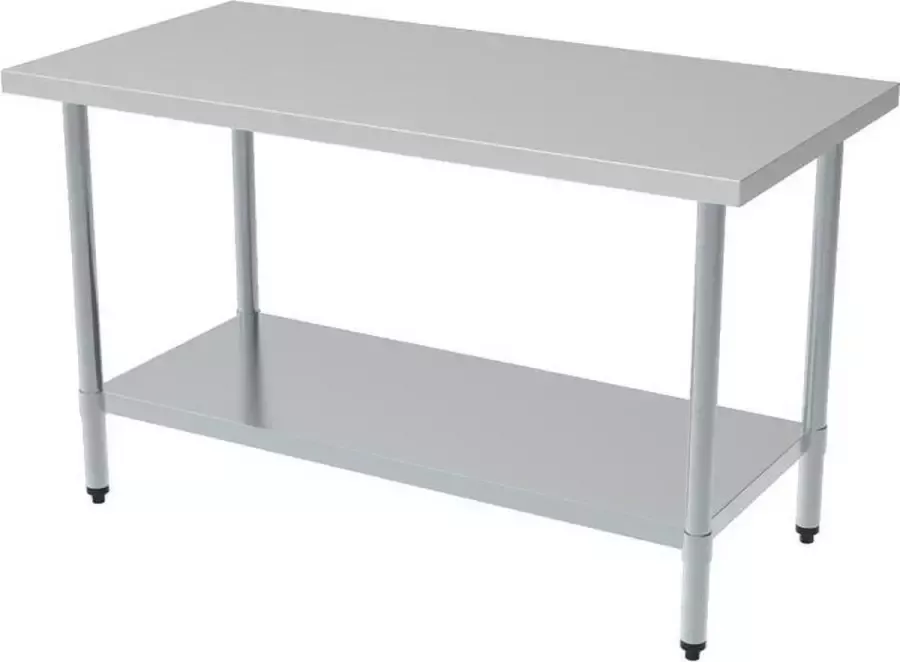 Combisteel Professionele Demontabele RVS Werktafel Bodemschap 70cm 7490.0025 Horeca