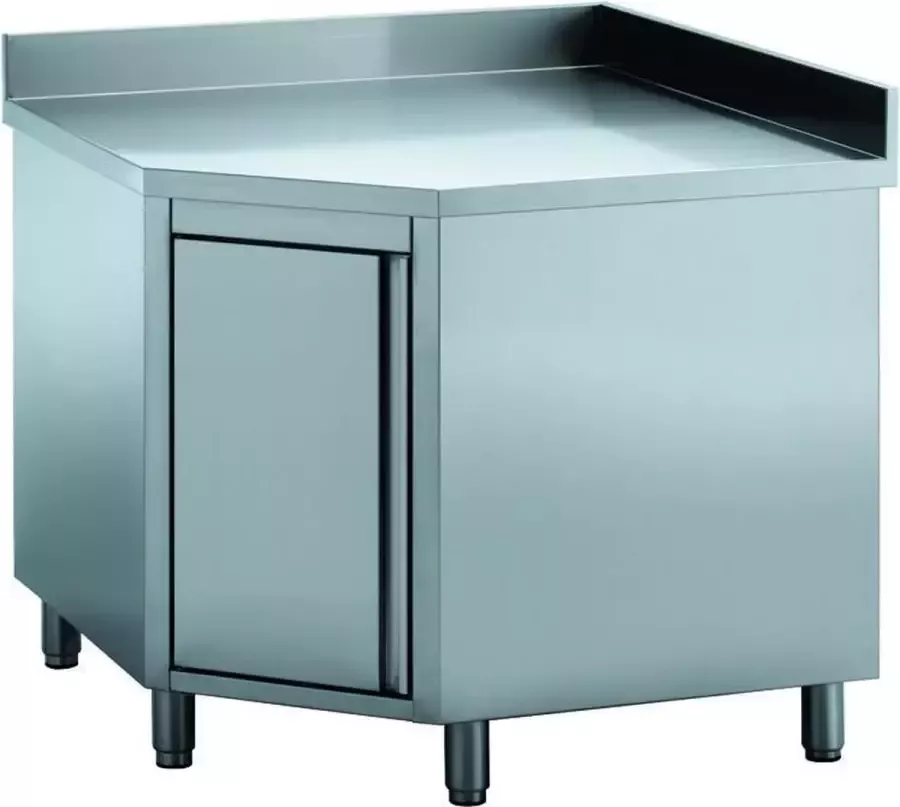 Combisteel Professionele Werktafel Hoek met Deur RVS 7452.3000 Horeca