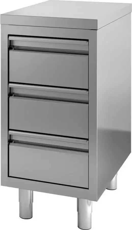 Combisteel Professionele Werktafel met Laden 40cm breed RVS 7452.0500 Horeca