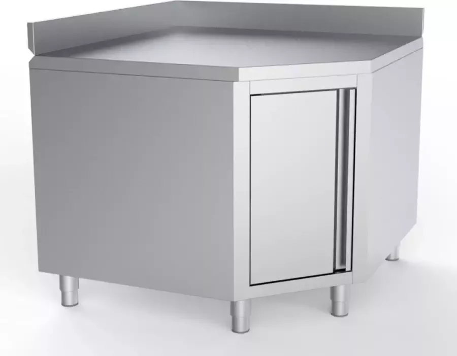 Combisteel WERKTAFEL HOEK MET DEUR EN RAND 1000 1000 VOOR 700MM TAFELS 7333.0294