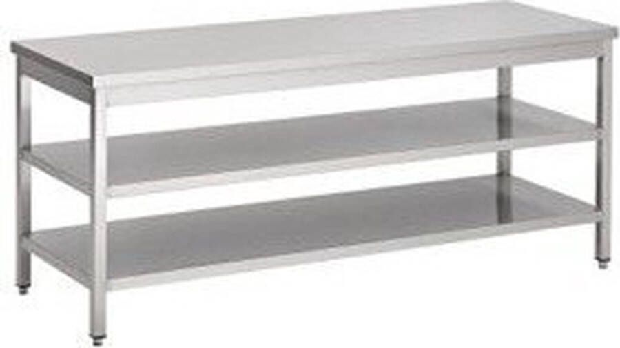 Combisteel Werktafel met 2 schappen 80cm breed RVS 7812.0288