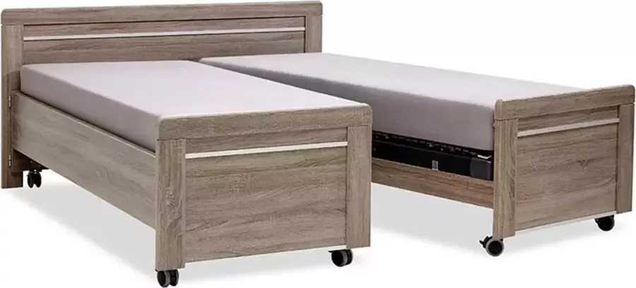 Comfort Collectie bed Bienne Tradi uitrijdbaar 160 x 200 cm truffel eiken