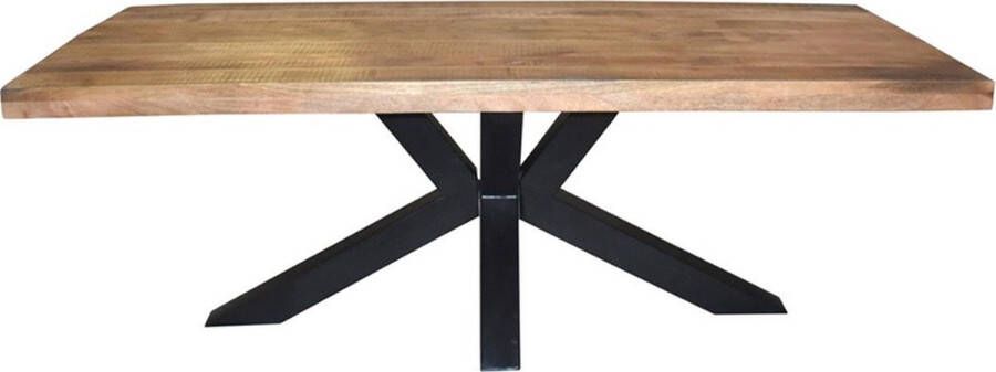 Comfort Living Furniture Mangohoutenmeubels Tafel Rechthoek Mango Hout Eettafel 200x100x76 5 cm dik blad Massief (ook te zien in onze showroom)