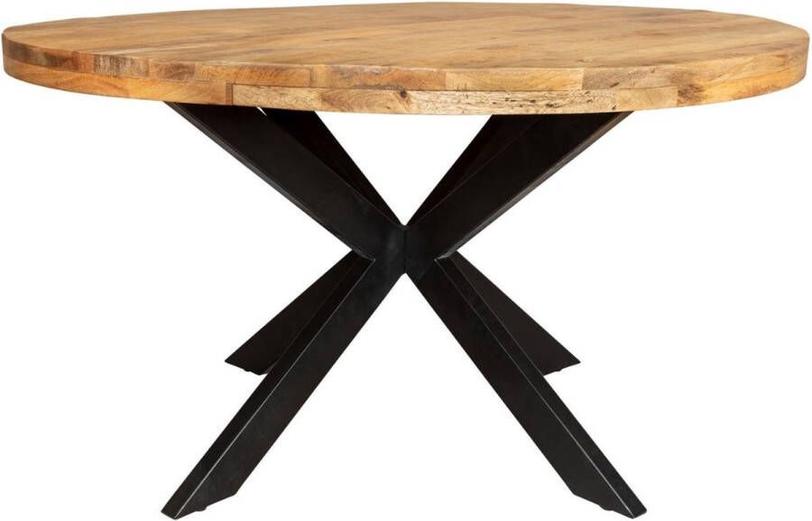 Comfort Living Furniture Mangohoutenmeubels Tafel Rond Mango Hout Eettafel 140x140x76 5 cm dik blad Massief (ook te zien in onze showroom)