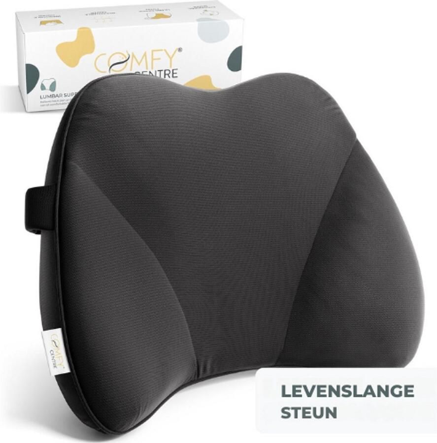 COMFYCENTRE Ergonomische Rugsteun Auto & Bureaustoel Rugkussen Onderrug Lendensteun Auto Rugsteunen Lendekussen Traagschuim Beter zitten
