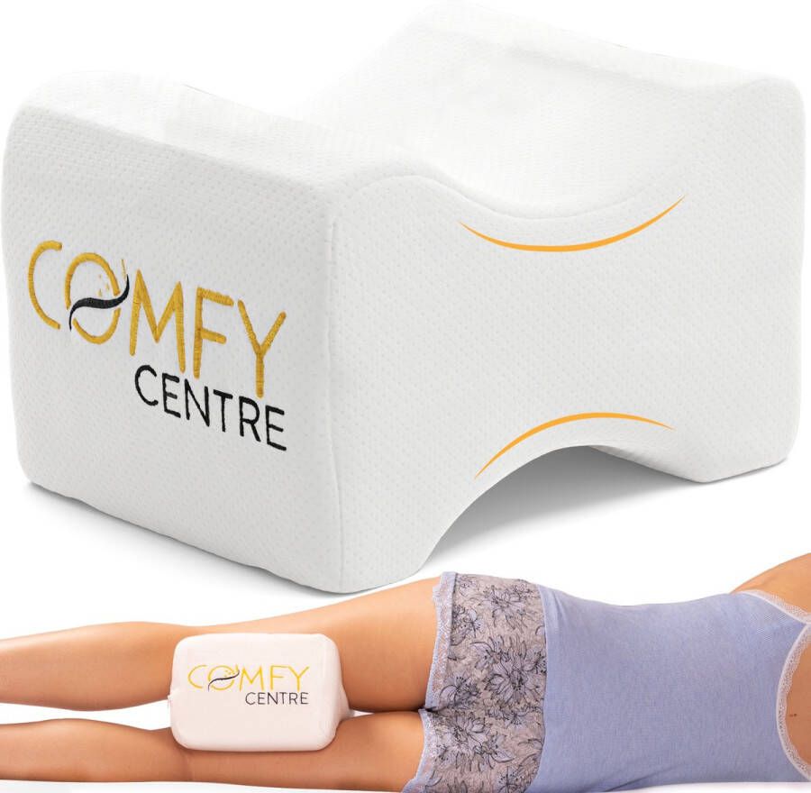 COMFYCENTRE Kniekussen voor in bed Orthopedisch & Ergonomisch Beenkussen Traagschuim Zijslaapkussen Zijslapers en Rugslapers Kussen Benen 30 Dagen Proberen Kniekussens Volwassenen