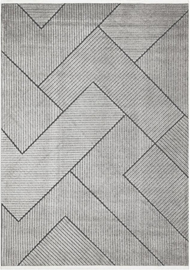 Concept Looms Vloerkleed Jazz Grey Black Jaz16 x 220 cm