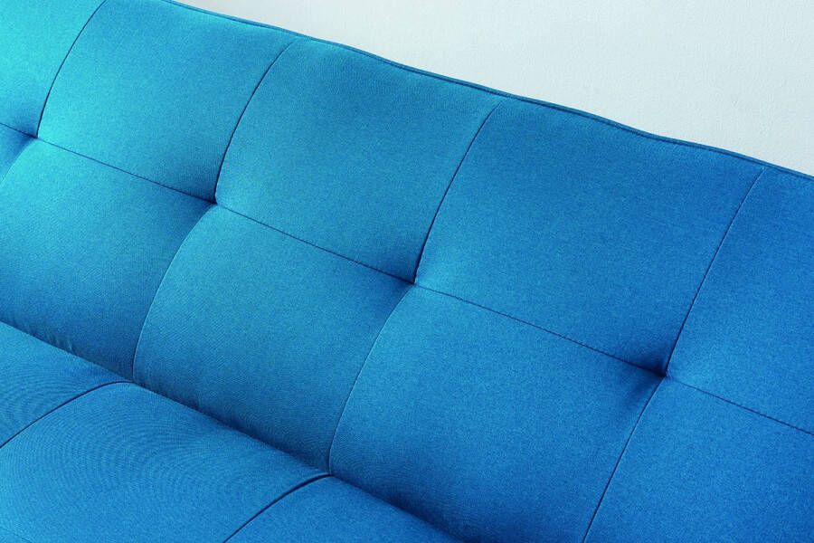 Concept-U 3 -Seater Converteerbare Scandinavische bank in eendenblauwe stof COPENHAGUE - Foto 2