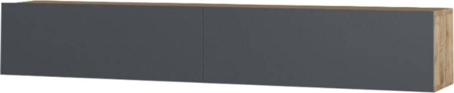Concept-U Antraciet- en houten gesuspendeerde tv -meubels 180 cm HYL