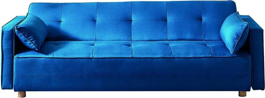 Concept-U 3 -Seater Converteerbare Scandinavische bank in eendenblauwe stof COPENHAGUE