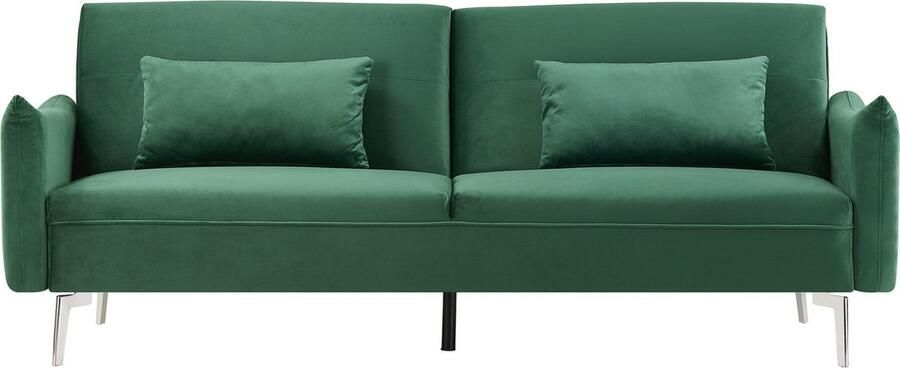 Concept-U 3 -Seater Convertible Design Sofa in Green Velvet BETTY