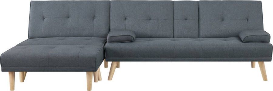 Concept-U Converteerbare Scandinavische bank 5 plaatsen in grijze stof STOCKHOLM