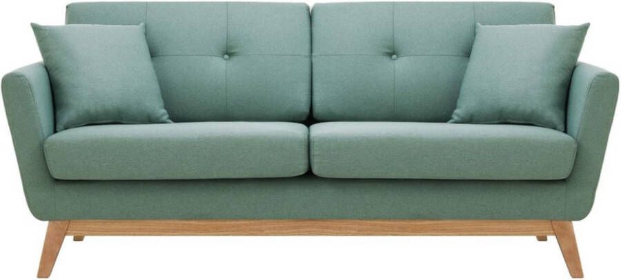 Concept-U Scandinavian 3 -Seater bank en 2 groene stoffen kussens HOGA
