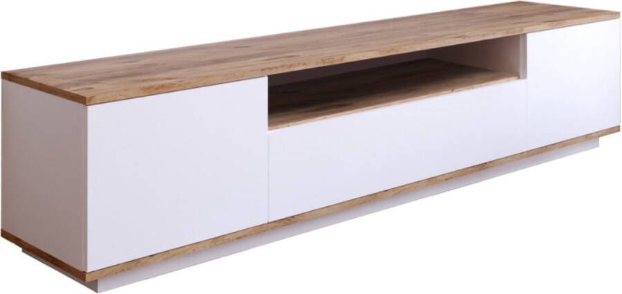 Concept-U Wit en houten tv -meubels 180 cm TYRO