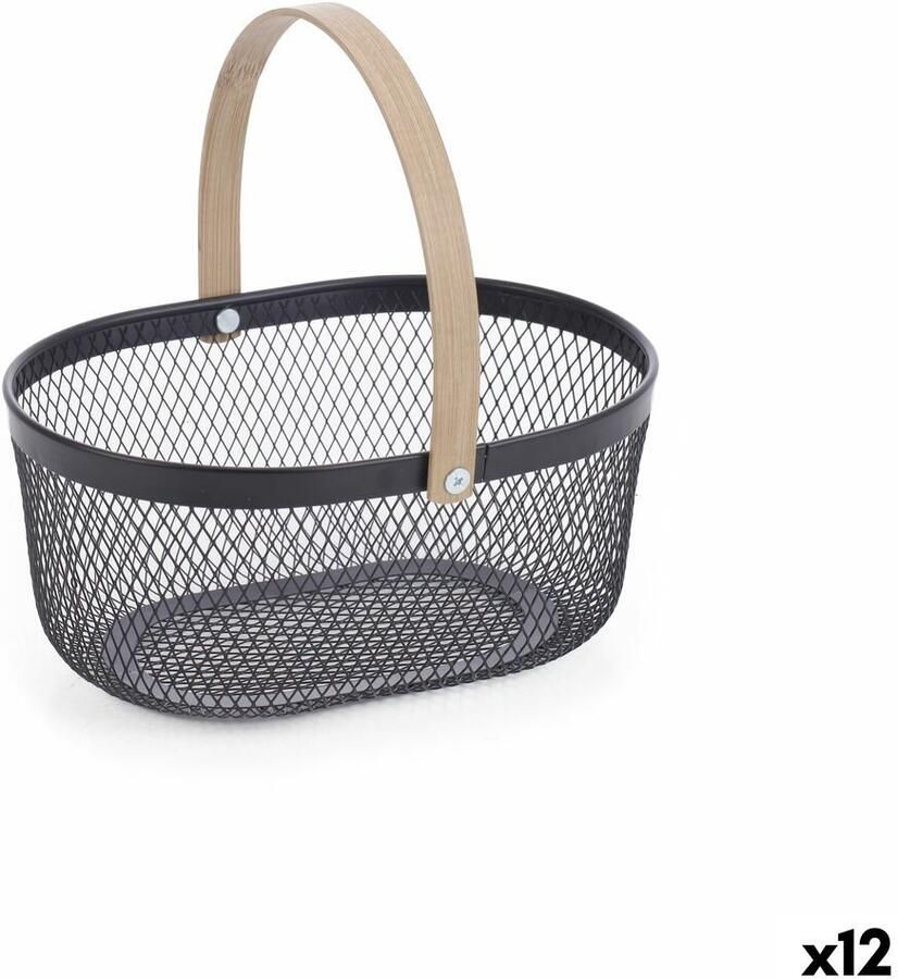 Confortime Mand Metaal Bamboe Ovalen (12 Stuks)