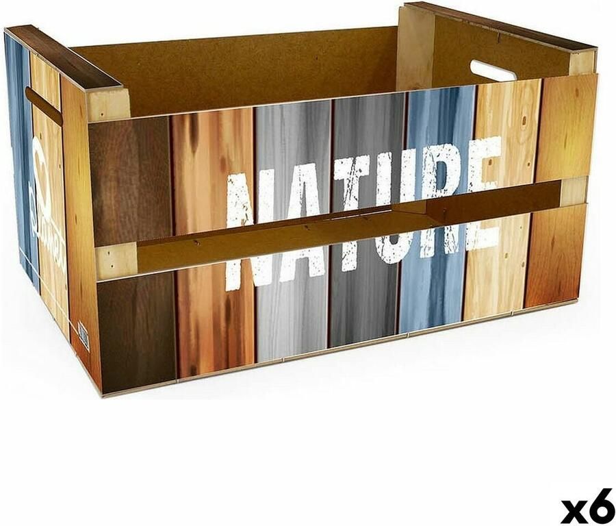 Confortime Opbergbak Nature (6 Stuks) (36 x 26 5 x 17 cm)