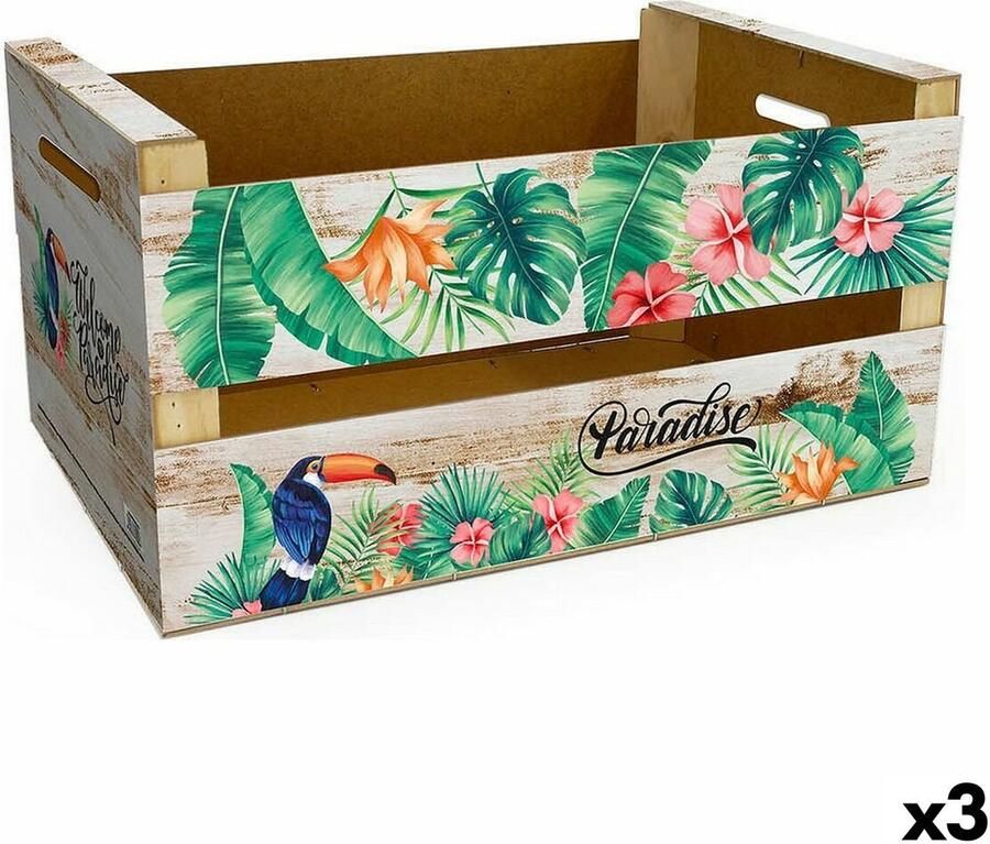 Confortime Opbergbak Paradise (3 Stuks) (44 x 24 5 x 23 cm)