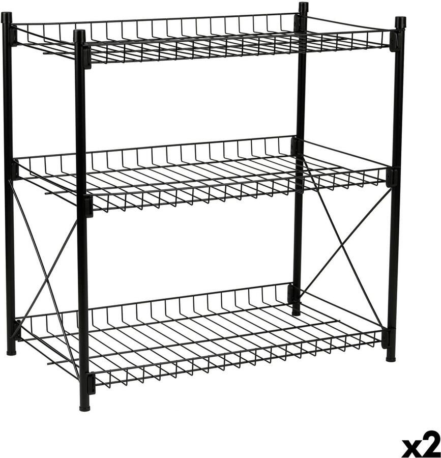 Confortime Planken Metaal 52 x 34 x 55 cm (2 Stuks)
