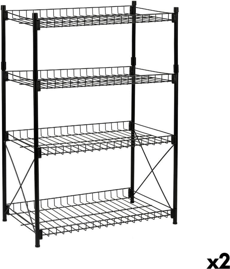 Confortime Planken Metaal 52 x 34 x 86 cm (2 Stuks)