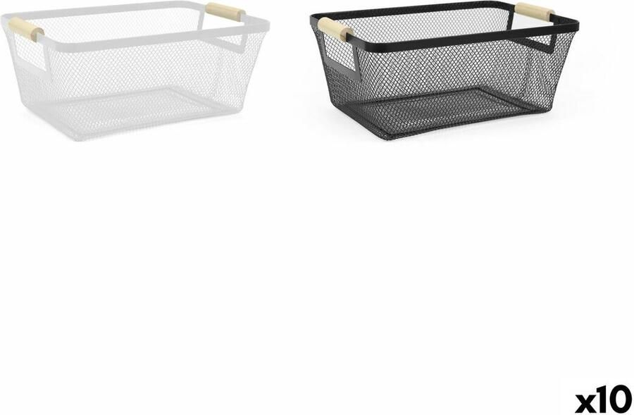 Confortime Veelzijdige mand Metaal 33 2 x 22 6 x 13 5 cm (10 Stuks)