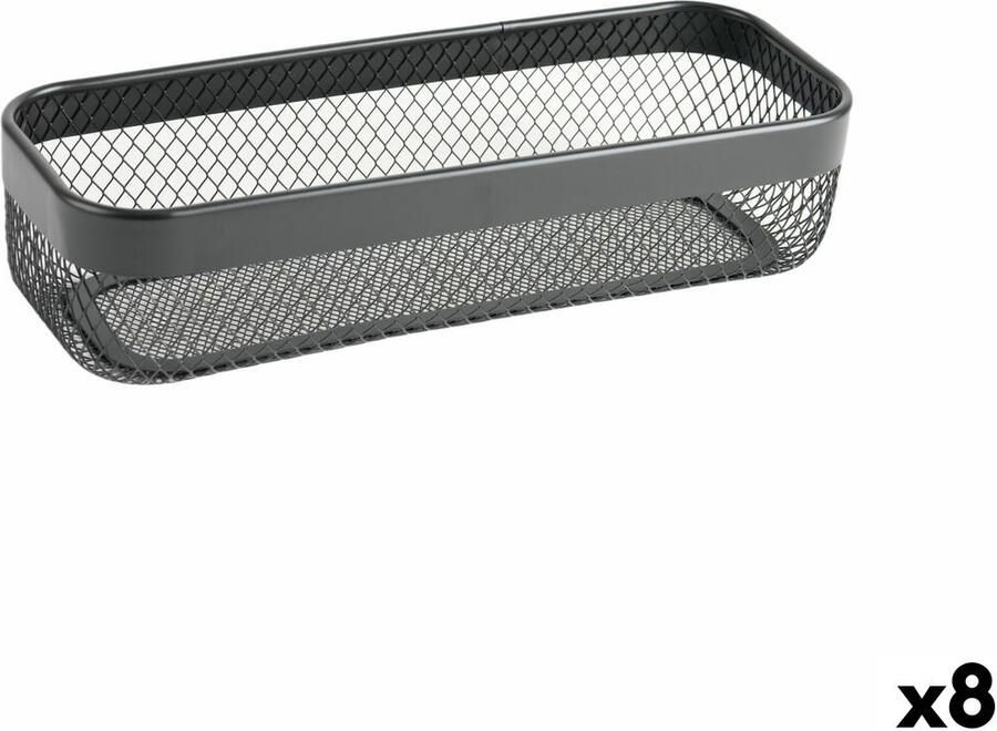 Confortime Veelzijdige mand Zwart Metaal 30 5 x 11 5 x 7 cm (8 Stuks)