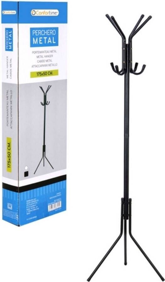 Confortime Metalen kapstok 175 x 50 cm – Zwart