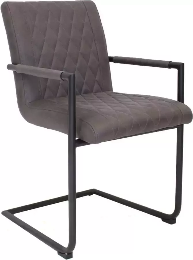 Fietsaccessoires Rox Living eetkamerstoel 63 x 52 x 88 cm kunstleer donkergrijs