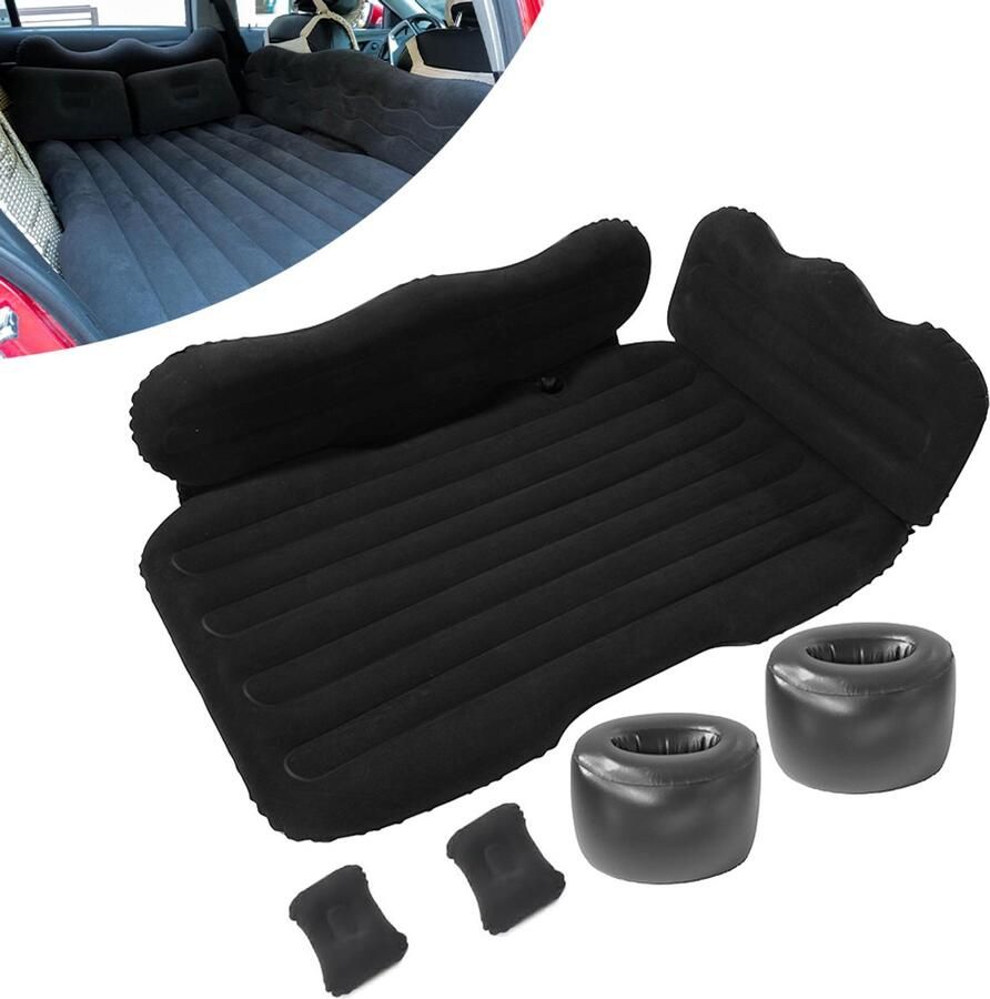 COOAU Automatras voor Volkswagen ID.7 (ID7) 2023-2024 Luchtbed voor de achterbank Autobed ​​voor reizen kamperen en buitenactiviteiten Zwart