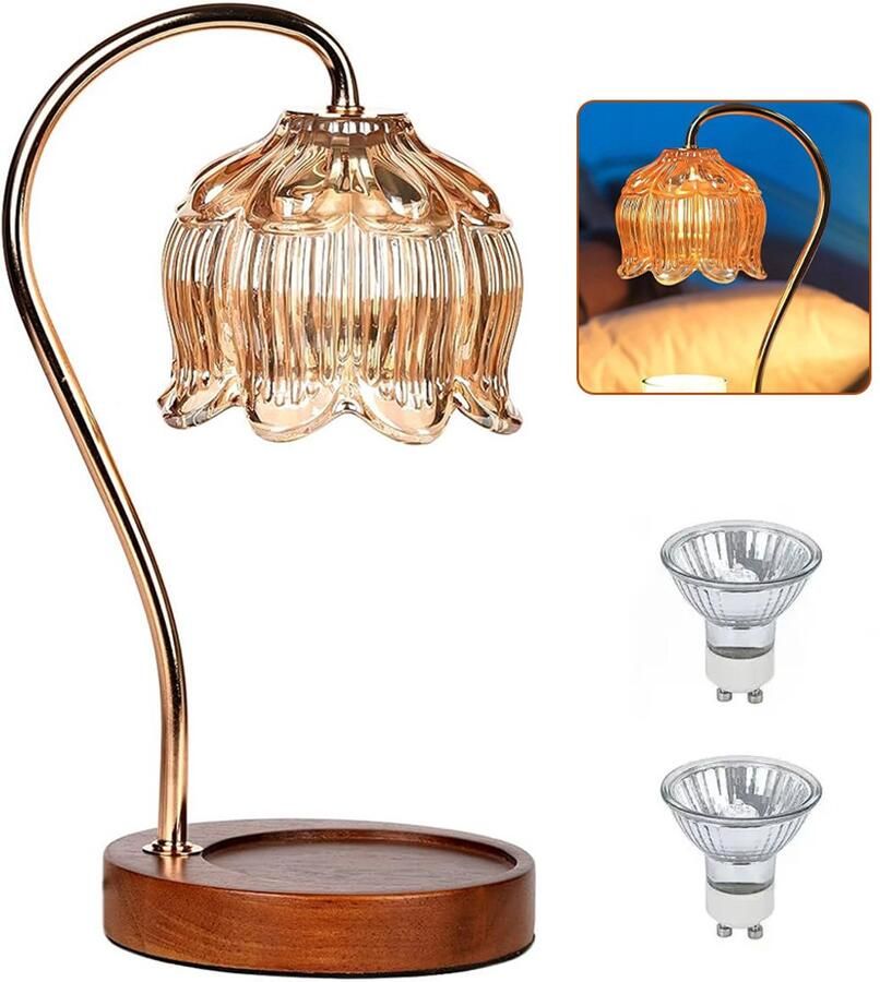 COOAU Lamp Kaars Verstelbare Kaars Warmer Lamp Candle Warmer Lamp met Dimmer-Elektrische Kaarsverwarmer Lamp Voor Jar geurkaarsen Huisdecoratie