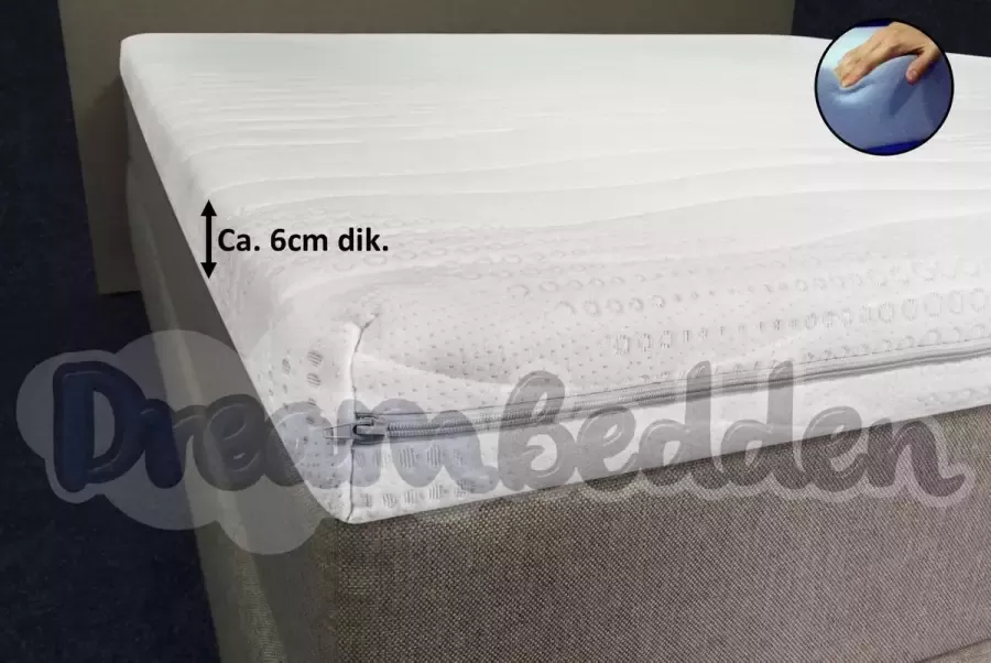 Cool & Fresh Topper Koudschuim 160x200 HR45 6 cm Dik met hoes