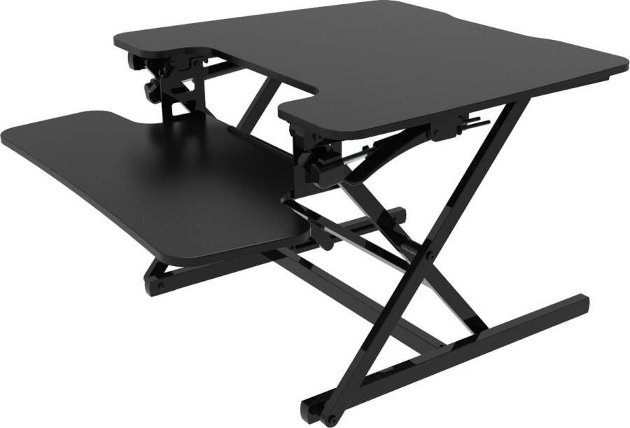 Spire Zit-sta bureau ergonomische werkplek in hoogte verstelbaar zwart 70 x 50 x 33 cm (maximale hoogte)