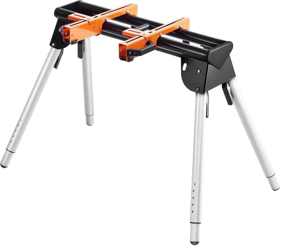 Corenia Afkortzaagstandaard – Zaagstandaard – Verstekzaagstandaard – Zaagtafel – Werkbank – Verstelbare Hoogte 74-84 cm – Stalen Frame 150 kg Draagvermogen