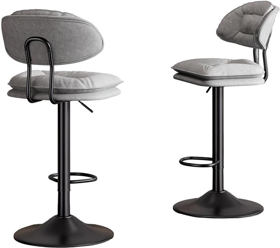 Corenia Barstoel – Barkruk – Barstoel Kruk – Barstoelen Set – Barkrukken – Ergonomisch Ontwerp – Hoogte Verstelbaar – Draaibaar – Dubbel Laags Nepleer – Middeleeuwse Stijl – Set Van 2