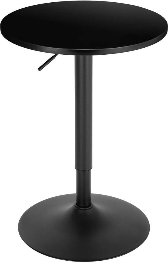 Corenia Bartafel Bistrotafel Bartafel Rond 360° Draaibare Bartafel In Hoogte Verstelbare Voor Balkon Receptie Eetkamer Tafel Diameter 52cm Voet Diameter45cm Hoogte 69.5-91.5cm Zwart