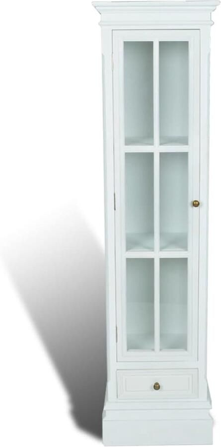 Corenia Boekenkast – Boekenrek – Opbergkast – Kast – Vakkenkast – MDF Wit – Vintage Verweerde Afwerking – 3 Planken Met Deur