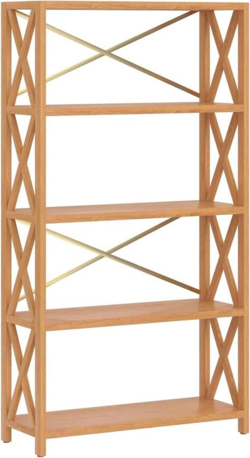 Corenia Boekenrek – Boekenkast – Badkamerkast – Vakkenkast – Opbergrek – Massief Eikenhout – 80 x 30 x 146 cm