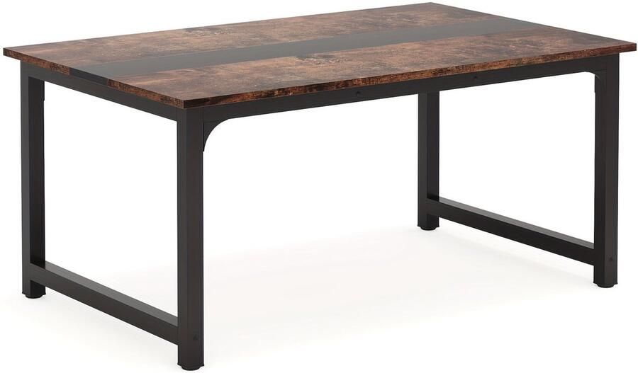 Corenia Bureau – Vergadertafel – Werkplek – Computertafel – Schrijftafel – Modern Houten Design – 160x80 cm – Bruin Houtnerf