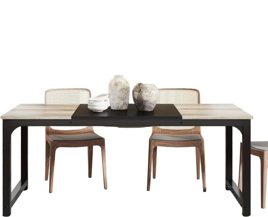 Corenia Bureau – Werkplek – Studietafel – Tafel – Industrieel Design – Extra Groot 180x80 cm – Stevig Metaal & Kunsthout – Geschikt Voor 6-8 Personen