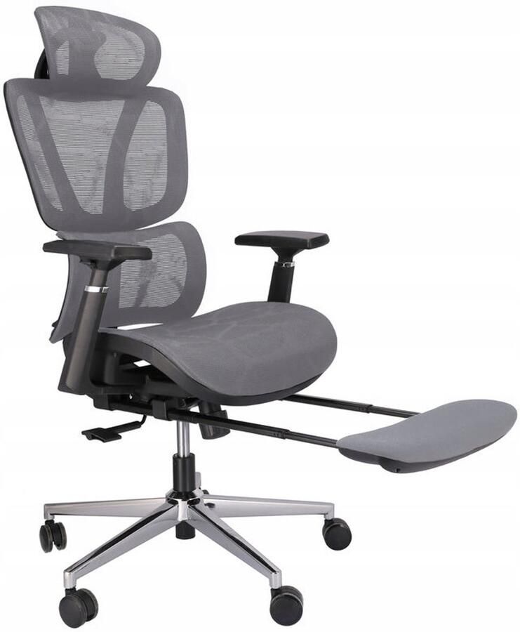 Corenia Bureaustoel – Bureaustoel Met Voetensteun – Werkstoel – Bureauzetel – Draaistoel – Ergonomische Stoel – Verstelbare Hoofdsteun – Ademend Micro-Mesh