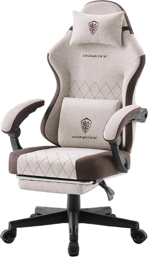 Corenia Bureaustoel – Ergonomische Stoel – Kantoorstoel – Gamestoel – Draaistoel – Verstelbare Hoogte – Lendensteun Met Hoofdsteun – Stevig Metalen Frame – Comfortabele Ademend Stof